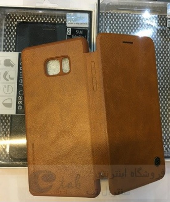 کیف اورجینال چرمی قهوه ای   گوشی سامسونگ مدل note 7 نوت 7- 